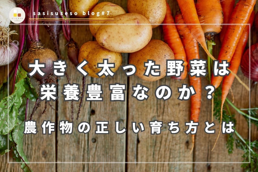 大きく太った野菜は栄養豊富なのか？農作物の正しい育ち方とは